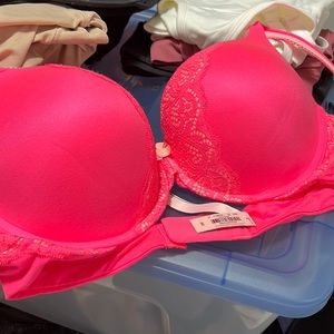 White and pink bra